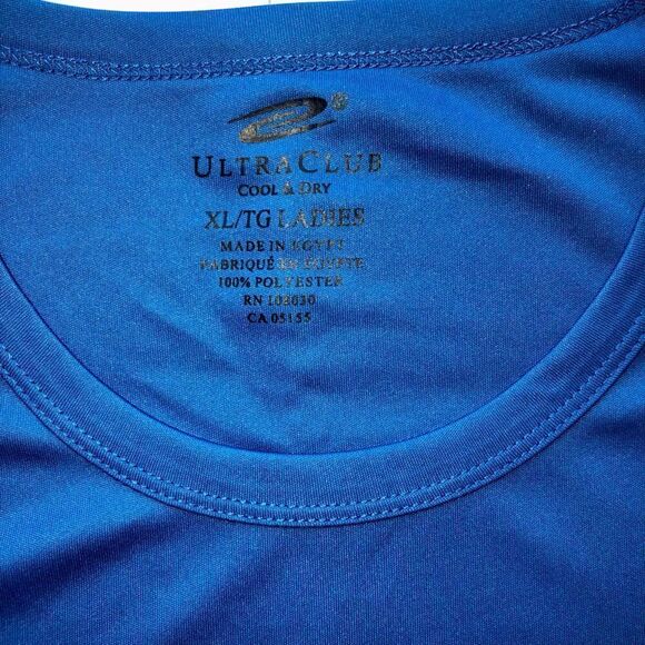NWOT Womens XL UltraClub Cool & Dry Performance SS Shirt - Picture 2 of 6